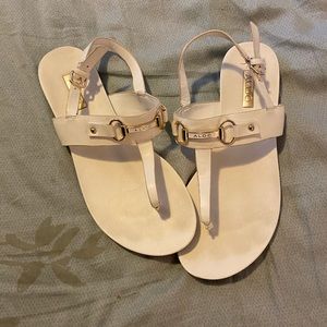 Aldo White Flat Sandals